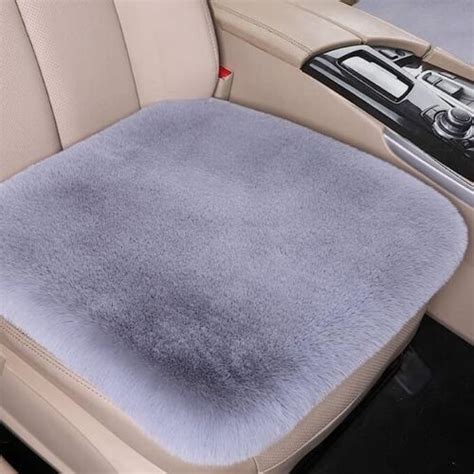 Soft Fuzzy Faux Fur Car Seat Cover Cozy Synthetic Fluffy Automotive