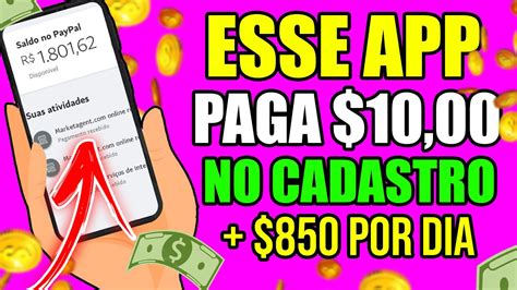 10 00 REAIS NO CADASTRO 850 NO DIA GANHE DINHEIRO NO CADASTRO VIA