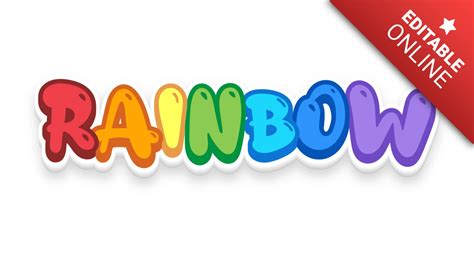 Rainbow Text Style Effect Font Generator