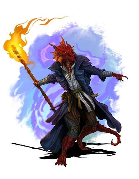 Character Art - Red Dragonborn Sorcerer - RPG Stock Art - John Latta ...