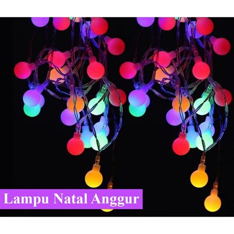 Jual Cod Lampu Natal Bola Anggur Rgb Warna Warni Lampu Tumblr Hias