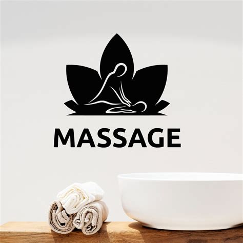 Massage Vinyl Wall Decal Spa Relax Therapy Beauty Salon Stickers Mural