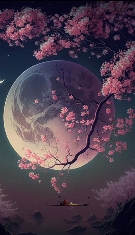 Moon Cherry Blossoms Artofit