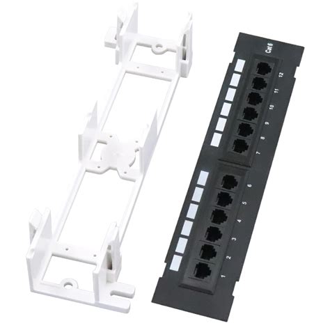 Custom Wall Mounted 10 1U 12 Port CAT6 UTP Punch Down Patch Panel