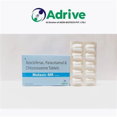 Aceclofenac I P Mg Paracetamol I P Mg Chlorzoxazone Usp