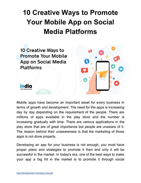 Ppt Creative Ways To Promote Your Mobile App On Social Media