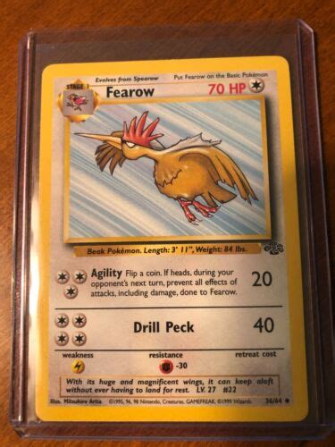 Pok Mon Tcg Fearow Jungle Regular Unlimited Uncommon Ebay