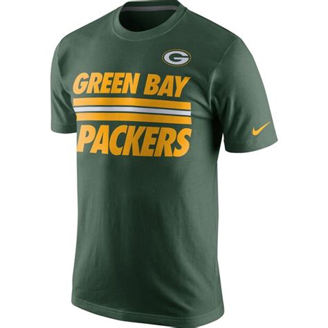 Men's Green Bay Packers Nike Green Team Stripe T-Shirt - NFLShop.com