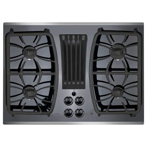 Ge Profile In Gas On Glass Downdraft Gas Cooktop In Stainless Steel