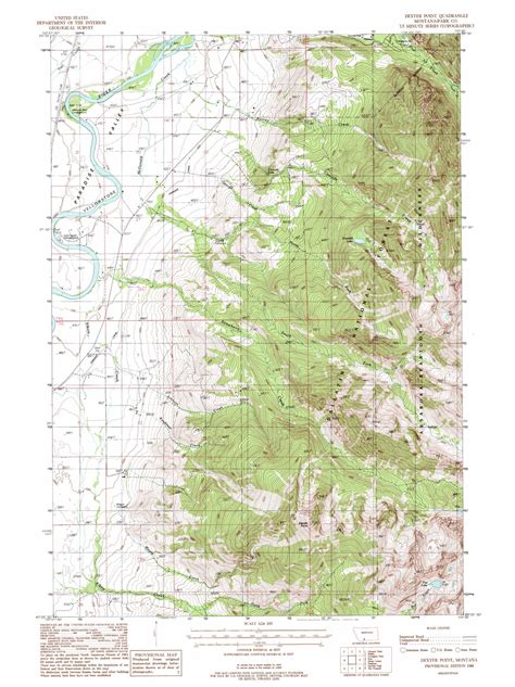 Dexter Point Topographic Map Scale Montana