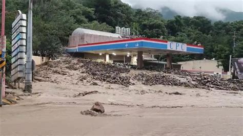 暴雨重轟南投！土石流掩埋加油站 台14線部分封閉