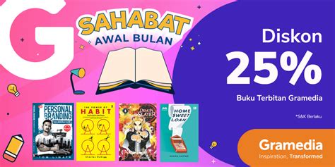 Info Kode Promo Gramedia Sahabat Awal Bulan Diskon Myvalue