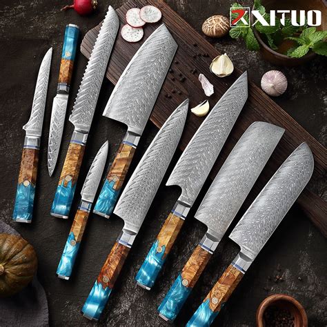 Xituo 1 9pc Highquality Damascus Kitchen Knife 67 Layers Japanese