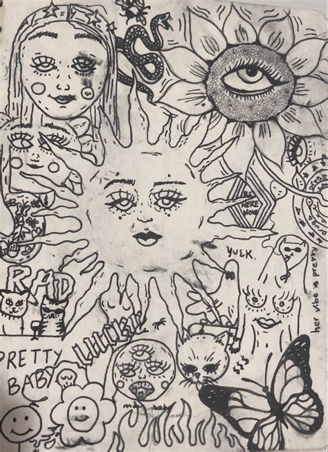 Trippy Grunge Drawings Drawing Rjuuc Edu Np