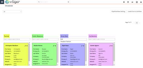 VTiger Pipeline View VTiger Kanban View VTiger Pipeline Kanban