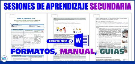 Sesiones De Aprendizaje Educaci N Fisica Secundaria Materiales Educativos