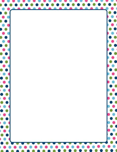 Printable Polka Dot Border Paper Get What You Need For Free