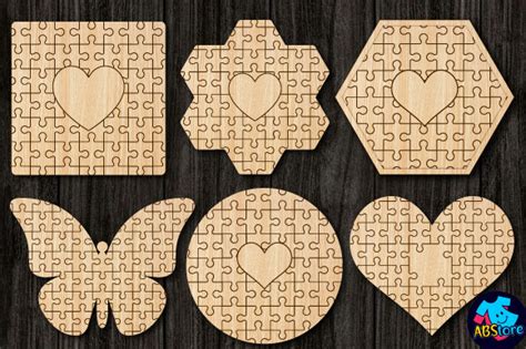 Puzzle Laser Cut Bundle Graphic By ABStore Creative Fabrica