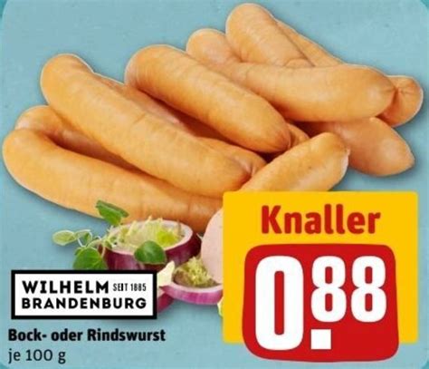 Wilhelm Brandenburg Bock Oder Rindswurst G Angebot Bei Rewe Center