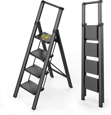 WOA WOA Step Ladder 4 Step Ladder With Widen Pedals Lightweight