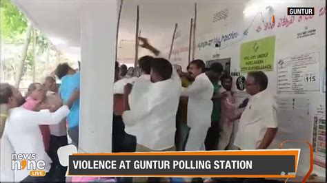 Guntur Violence Mla Sivakumar Slaps Voter Leads To Booth Clash Lok