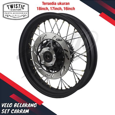 Jual Velg Belakang Set Tromol Jari Jari Cakram Piringan Gear Disc Brake