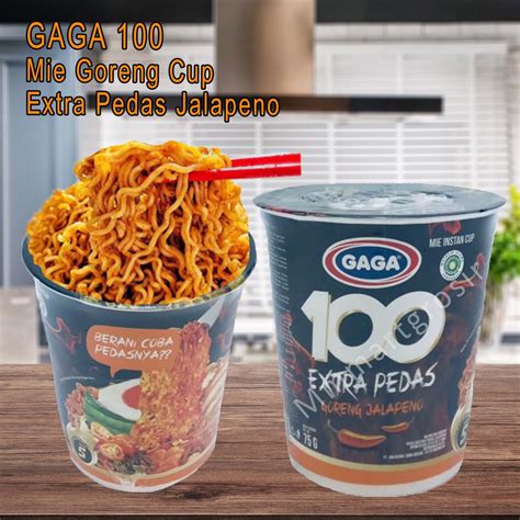 Jual Gaga Mie Instan Cup Ekstra Pedas Goreng Jalapeno G