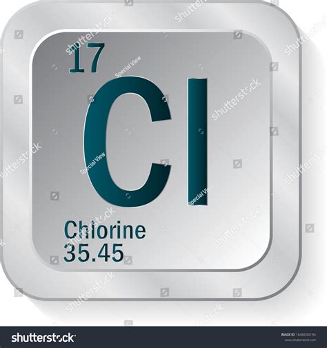 Chlorine Or Cl Periodic Table Element Icon On Royalty Free Stock Vector 1646630194