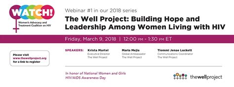 View Webinar The Well Project Building Hope And Leadership Among