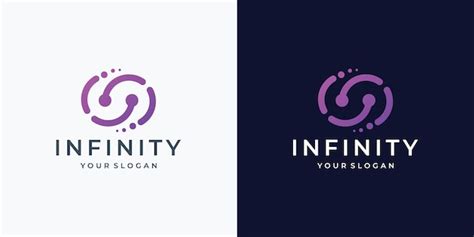 Premium Vector Infinity Dot Tech Logo Design Inspiration Line Art