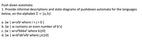 Solved Theory Of Computation Pushdown Automata Pushdown Automata