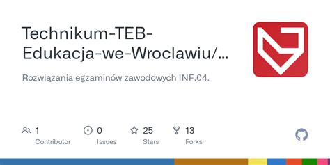 Inf Rozwiazania Readme Md At Main Technikum Teb Edukacja We