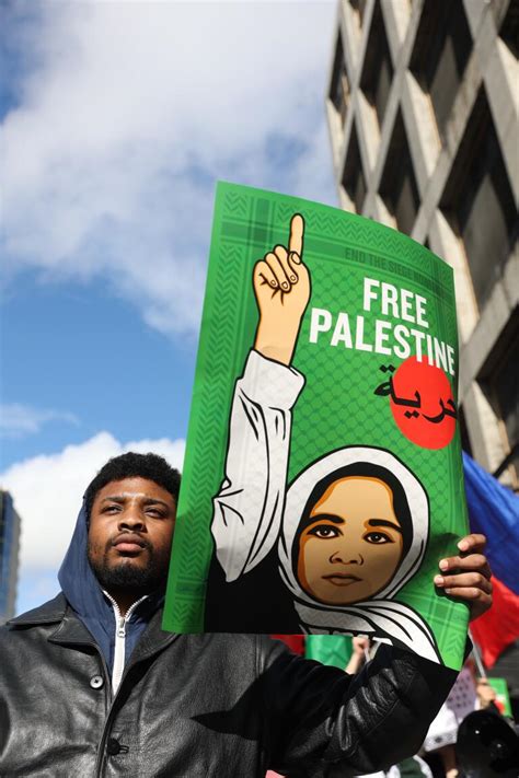 Thousands Of Pro Palestinians March Through Downtown Los Angeles