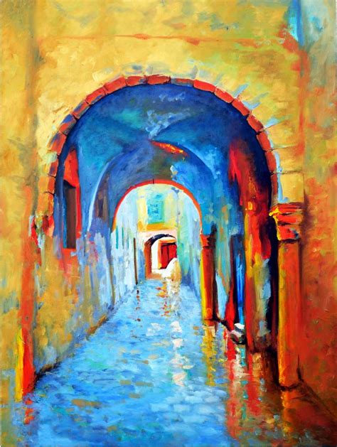 Acheter tunis medina NZ43 2017 Œuvre d art originale Peinture 80x60