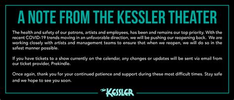 Events - The Kessler Theater