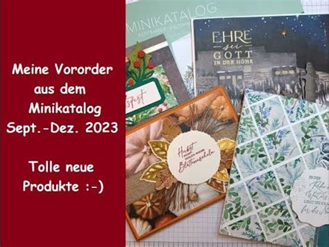 Meine Vororder Minikatalog Sept Dez 2023 Stampin Up Neue