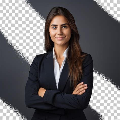 Premium Psd A Happy Professional Woman Posing Confidently With Arms