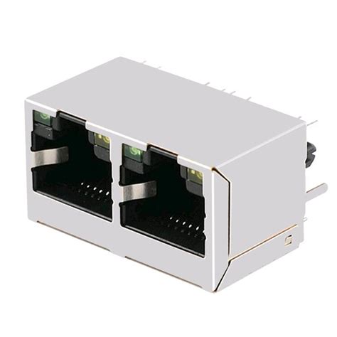 China ZE15612ED 180 Degree With LED Modular Jack Vertical RJ45