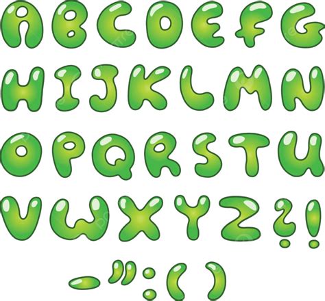 Eco Bubble Alphabet Green Text Sign Vector Green Text Sign Png And