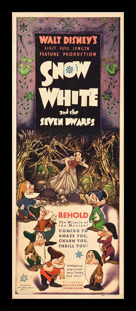 Snow White And The Seven Dwarfs 1937 Walt Disney 12995 Vintage Disney Posters Disney Posters