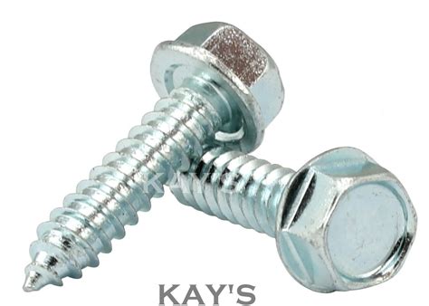 FLANGED SELF TAPPING SCREWS ZINC PLATED HEXAGON HEX HEAD TAPPERS No 6 8