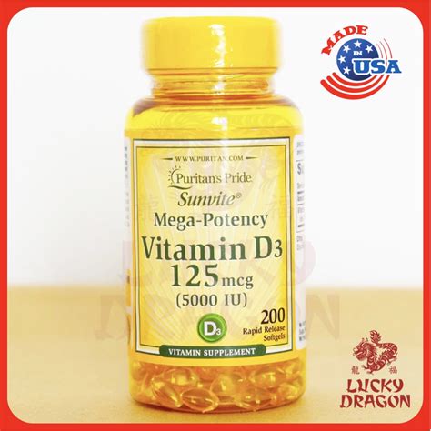 Jual Puritan Pride Sunvite Mega Potency Vitamin D Mcg Iu