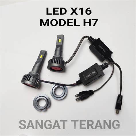 Jual LAMPU LED MOBIL X16 SUPER TERANG H4 H11 H16 H1 H7 H8 H9 65 WATT