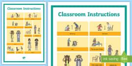 Classroom Instructions Display Poster Teacher Made