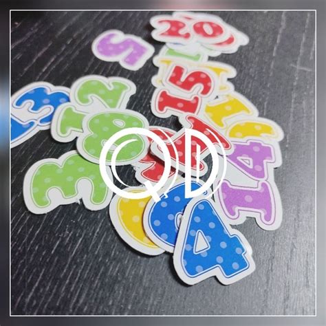 Jual Isi 20 Pcs Stiker Angka 1 100 Sticker Glossy Gambar Angka Stiker