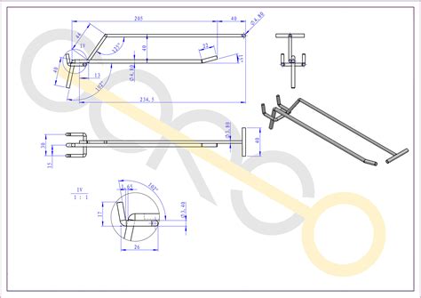 Einfachhaken F R Lochblech Mm Mit Pt Tr Ger Gerso