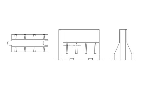 Water Filled Barrier - Free CAD Drawings