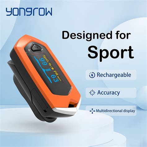 Yongrow Medical Rechargeable Digital Fingertip Pulse Oximeter Blood