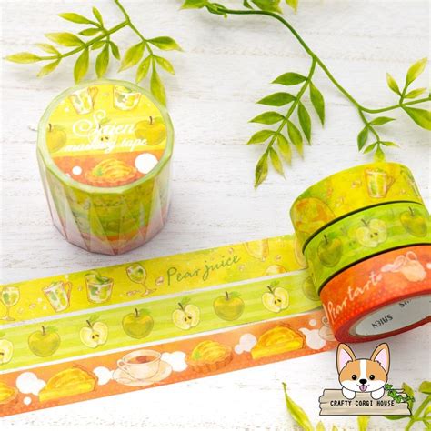 Pc Set Mm Kamiiso Saien Pear Washi Tape Pear Juice Pears Pear Tart