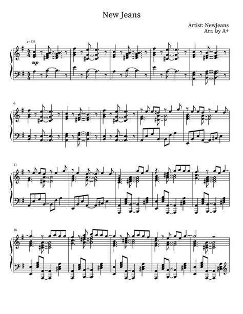 New Jeans Free Sheet Music By Newjeans Pianoshelf